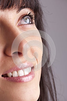 Close-up of young woman face