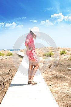 Close-up of a young woman with sunglasses sunlight