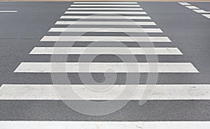 Close-up Zebra pedestrian crossing