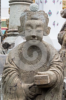 Close-ups statue the face Chinese Ship Ballast.