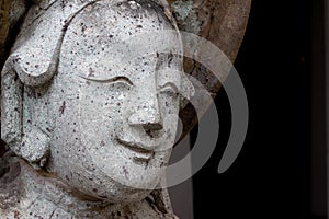 Close-ups statue the face Chinese Ship Ballast.