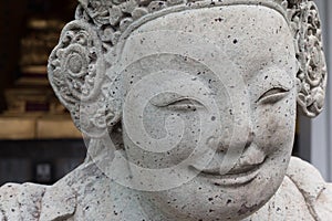 Close-ups statue the face Chinese Ship Ballast.