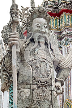 Close-ups statue the face Chinese Ship Ballast.