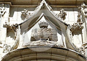 Bas-relief representing a porcupine above a door of the royal castle of Blois