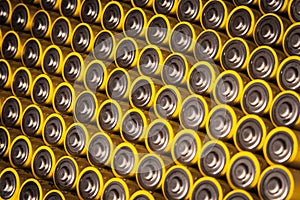 .Close view of batteries alkaline