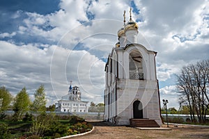 Close view of the belfry at Saint Nicholas (Nikolsky) monastery