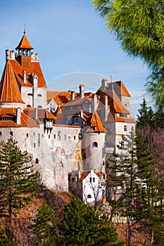 Close view of Bran Castle (Dracula castle)