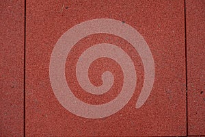 Close view of brownish red EPDM rubber floor