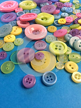 Close view of colorful buttons