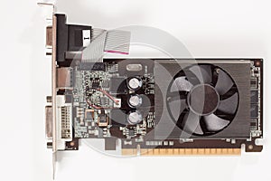 Close view computer video graphic card adapter