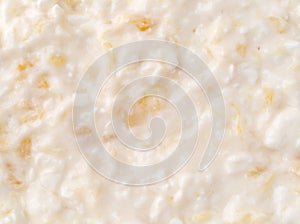 Close view cottage cheese with pineapple chunks