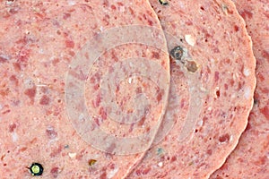 Close view of cotto salami photo
