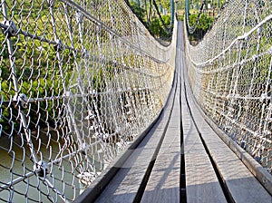 The close view of a drawbridge