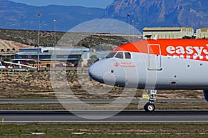 Easyjet Cockpit At Alicante Airport