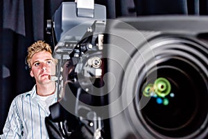 Close view of the front side of the camera