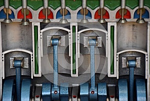 Close view inside gasoline combustion engine model