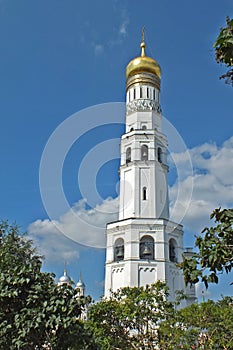 Close view of The Ivan The Great Bell tower Kremlin Moscow photo