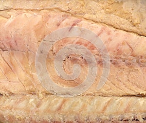 Close view of mackerel skinless fillets