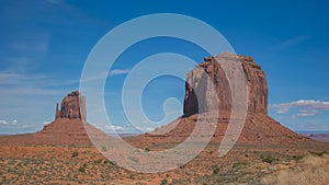 Close view of merrick butte at monument valley