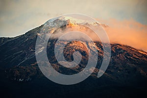 A close view of the Nevado del Tolima. One of the few snow picks in Colombia photo