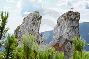 Close view of the Pietrele Doamnei-RarÄƒu Natural Reserve