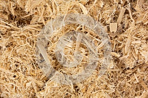 Close view of a portion of shredded slippery elm bark