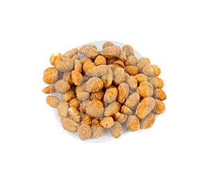 Close view roasted peanuts