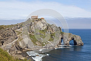 Close view of San Juan de Gaztelugatxe