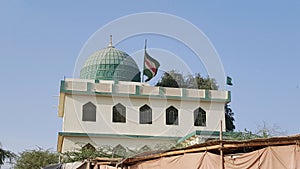 A close view of Shirine of Mangho Peer Shah Baba