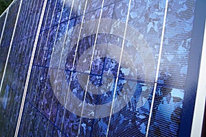 Close view of solar panel