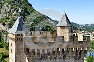 Top of the keep of Foix castle photo