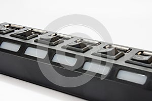 Close view of usb hub