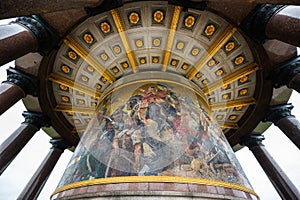 Close view of the Victory Column in Berlin, Germany