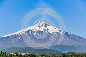 Close view of Villarrica Volcano, Pucon, Chile photo