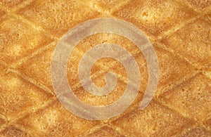 Close view of waffle cookie