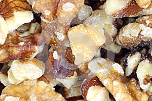 Close view of walnuts