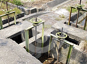 The close view of water channel