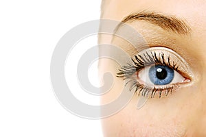 Close view of woman eye