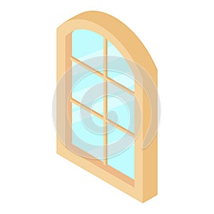 Close window frame icon, isometric 3d style