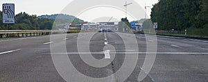 Closed 8-lane-motorway due to road and bridge works
