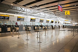 Closed Airport Check in Desks