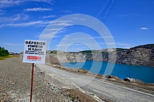 Closed asbestos mine Black Lake Thetford Mines