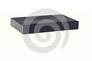 Closed black box isolated on a white background.