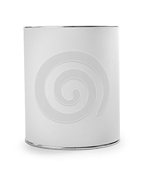 Closed blank can of paint isolated