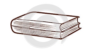 Closed Book Icon Vector Illustration for Study or Storage, vector design Generative AI