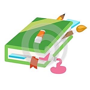 Closed book, illustration