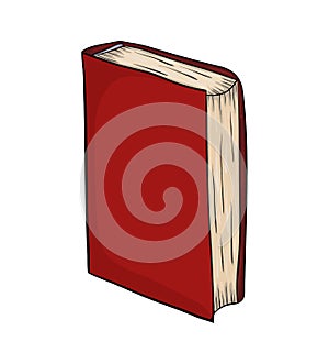 closed book standing cartoon vector symbol icon design. Beautiful illustration isolated on white background