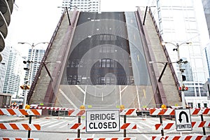 Closed Bridge on Chicago River