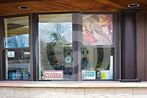 Closed business establishment in Niagara Falls Ontario Canada