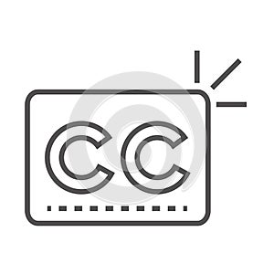 closed captioning symbol